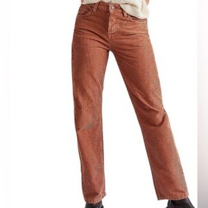 Free People We The Free Corduroy Pants - PAX Mid Rise Slim Boyfriend